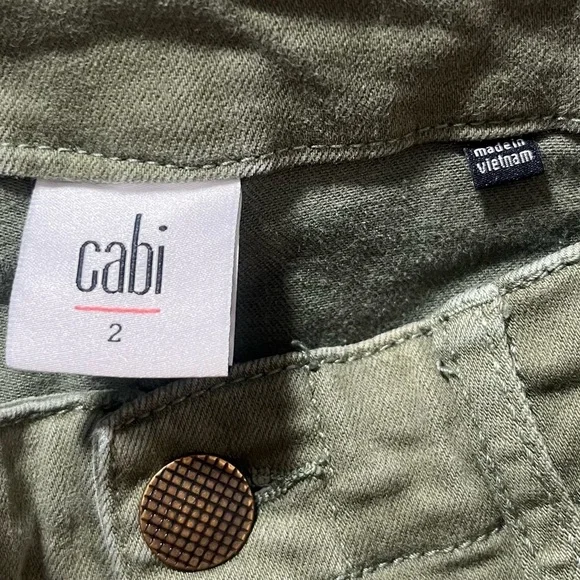 Cabi Compass Pant Army Green Size 2 - Picture 5 of 11